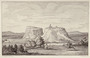 प्रारंभिक रोम का काल्पनिक दृश्य, B.Barloccini, 1849 द्वारा उकेरा गया द्वारा सीसी पर्किन्स