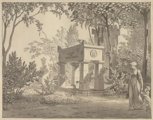 जार्डिन एलिसी में मोलिएरे सरकोफैगस द्वारा क्रिस्टोफर विल्हेम एकर्सबर्ग