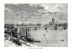 नेवा नदी, सेंट पीटर्सबर्ग, 1879