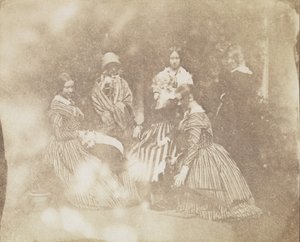 34. विभिन्न पोज़ में कलात्मक समूह, सीए। 1845. द्वारा कैल्वर्ट जोन्स