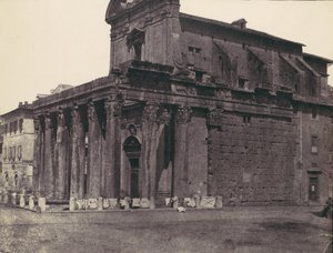1850 के दशक में मिरांडा, रोम में एंटोनियस और फॉस्टिना का मंदिर, सैन लोरेंजो। द्वारा कैल्वर्ट जोन्स