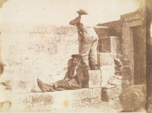 1840 के अंत में एक घाट पर आराम करते दो युवक। द्वारा कैल्वर्ट जोन्स