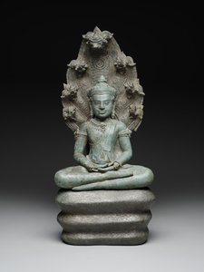 बुद्ध मुचलिंडा, 12वीं सदी के अंत से 13वीं सदी की शुरुआत (तांबा मिश्र धातु)