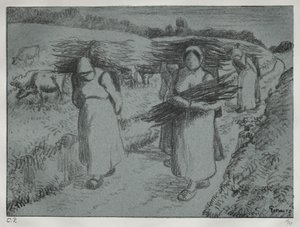 किसानों को फगोट्स ले जाना, सी। 1896। द्वारा केमिली जैकब पिसारो