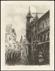 रूए सेंट-रोमैन, रूएन, पहली प्लेट, 1896 द्वारा केमिली जैकब पिसारो