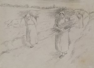 द ट्विग गैथेरर्स, c.1896 द्वारा केमिली जैकब पिसारो