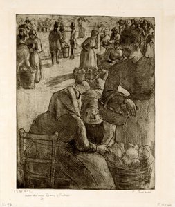 पोंटोइस, 1891 में द वेजिटेबल मार्केट द्वारा केमिली जैकब पिसारो