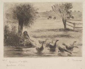 गूज गर्ल, 1888। द्वारा केमिली जैकब पिसारो