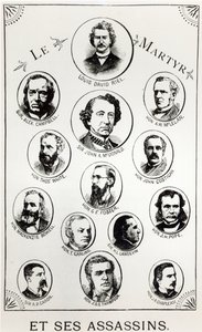 लुई रिएल (1844-85) और उनके हत्यारों, ले गिबेट डी रेजिना से चित्रण, 1886 प्रकाशित