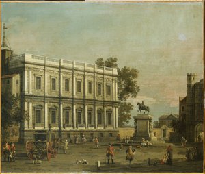 व्हाइटहॉल में बिल्डिंग का एक किवदंती, c.1754 द्वारा जियोवानी एंटोनियो कैनाल (कैनेटेटो)