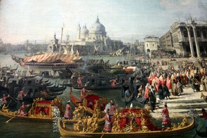 वेनिस में फ्रांसीसी राजदूत का स्वागत, 1726-1727 द्वारा कानालेत्तो