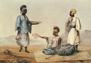 सौदान के काले लोग, एम. गौसी (fl.1810-46) 1821 द्वारा उकेरी गई उत्तरी अफ्रीका में यात्रा की एक कथा से प्लेट