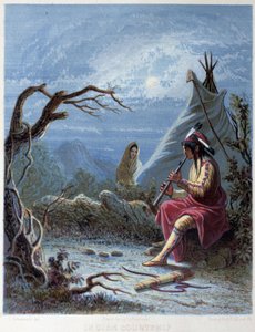 भारतीय बांसुरी बजाते हुए - "द आईरिस: 1802 के लिए एक प्रबुद्ध स्मारिका" में, कैप्टन ईस्टमैन द्वारा तैयार, एड। हार्ट, फिलाडेल्फिया द्वारा कप्तान सेठ (बाद में) ईस्टमैन