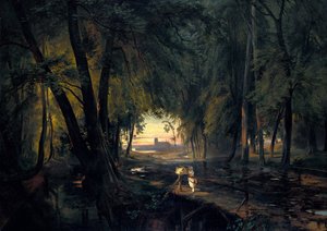 स्पांडौ के पास वन पथ, 1835