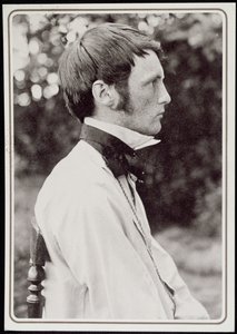 हेनरिक वोगेलर का पोर्ट्रेट (1872-1942) 1898 (bw फोटो)