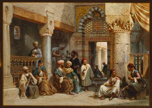 एक कॉफी हाउस में अरबी आंकड़े, 1870