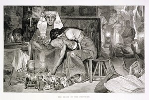 द डेथ ऑफ द फर्स्टबॉर्न, 19 वीं शताब्दी (कागज पर उत्कीर्णन) द्वारा कार्ल फ्रेडरिक हेनरिक वर्नर