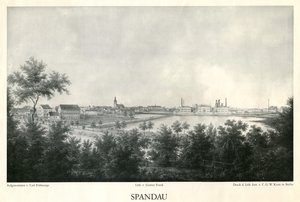 1860 के आसपास स्पांडौ का शहर का दृश्य द्वारा कार्ल सुबह की देखभाल