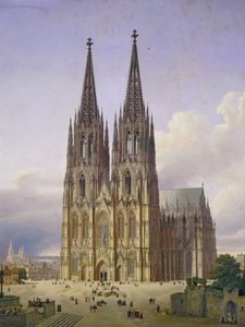 कोलोन कैथेड्रल का आदर्श दृश्य, 1834-1836