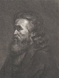 दाढ़ी वाले एक बूढ़े व्यक्ति का चित्र, सीए। 1767-1807। द्वारा कार्ल गॉटलीब रस