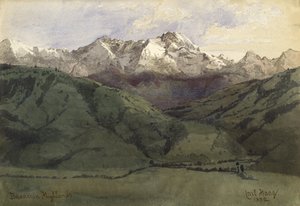 बवेरियन हाइलैंड्स, 1852 (कागज पर wc) द्वारा कार्ल हाग