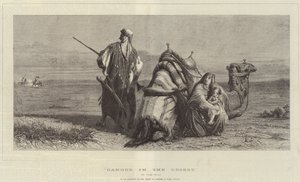 पानी के रंगों में चित्रकारों की सोसायटी की प्रदर्शनी में रेगिस्तान में खतरे द्वारा कार्ल हाग