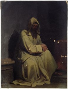 एक भिक्षु बैठा, 1847 का चित्र