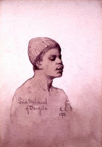 डोंगोला (सूडान) के मोहम्मद ने कहा 1873 (कागज पर पेंसिल और धो लें) द्वारा कार्ल हाग
