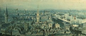 1848 में पूर्व से देख रहे स्मारक से लंदन का दृश्य