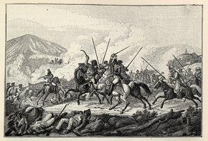 30 अगस्त, 1813 को कुलम की लड़ाई में जनरल वंदामे का कब्जा। द्वारा कार्ल हेनरिक राहल