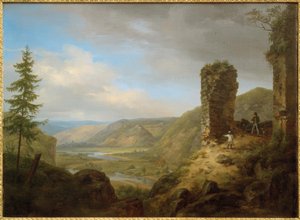 C.Morgenstern, खंडहर Böckelheim से दृश्य द्वारा कार्ल मॉर्गेनस्टर्न