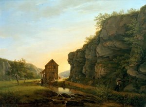 Teufelsfelsen में Lorsbacher घाटी में कटिंग मिल द्वारा कार्ल मॉर्गेनस्टर्न