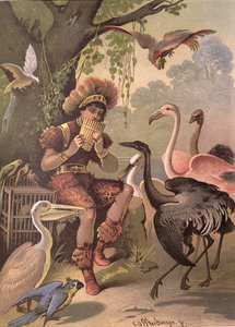 वोल्फगैंग एमेडस मोजार्ट (1756-91) द्वारा &39;द मैजिक फ्लूट&39; से पापागानो द बर्ड-कैचर