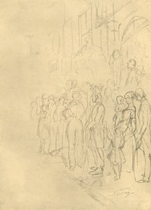 जुलूस का इंतजार करते हुए, 19 वीं सदी के अंत में, c1924। द्वारा कार्ल स्पिट्जवेग