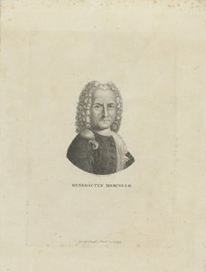 संगीतकार बेनेडेटो मार्सेलो 1686-1739 का चित्रांकन, सी। 1795।