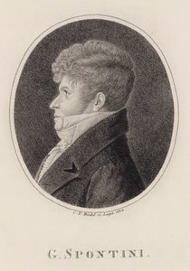 कंडक्टर और संगीतकार गैस्पारे स्पोंटिनी का पोर्ट्रेट 1774-1851, 1813।