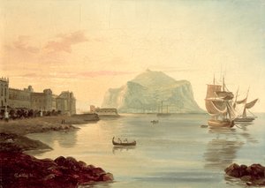 पैलेग्रिनो, 1831 के साथ पलेर्मो हार्बर द्वारा कार्ल विल्हेम गोएत्ज़लोफ़