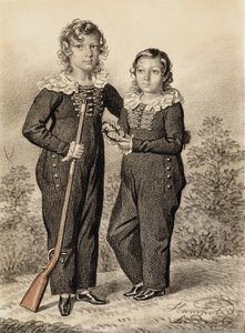 अलेक्जेंडर और एलेक्सी डोंडोकोव-कोर्साकोव का पोर्ट्रेट, 1820 के दशक का अंत-प्रारंभिक 1830 के दशक। द्वारा कार्ल वॉन हम्पेलन