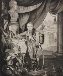 क्राउन राजकुमार अलेक्जेंडर निकोलायेविच 1818-1881, 1827 का चित्रण। द्वारा कार्ल वॉन हम्पेलन