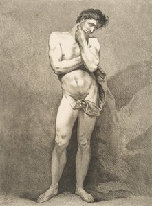 एक अकादमी: स्टैंडिंग मैन, 1742-43। द्वारा कारल वैन लू