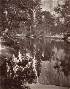 एल कैपिटन, योसेमाइट, सीए का मिरर व्यू। 1872, मुद्रित सीए। 1876.