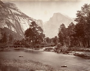 उत्तर और दक्षिण डोम, योसेमाइट, सीए। 1872, मुद्रित सीए। 1876.