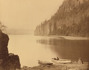 केप हॉर्न, कोलंबिया नदी, 1867। द्वारा कार्लटन एम्मन्स वॉटकिंस