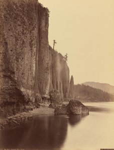 केप हॉर्न, कोलंबिया नदी, ओरेगन, 1867। द्वारा कार्लटन एम्मन्स वॉटकिंस