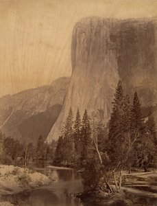 एल Capitan, Yosemite, 1865-66। द्वारा कार्लटन एम्मन्स वॉटकिंस