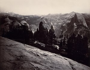 सेंटिनल डोम, योसेमाइट, 1865-66 से देखें। द्वारा कार्लटन एम्मन्स वॉटकिंस