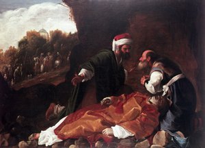 सेंट स्टीफन का दफन (कैनवास पर तेल) द्वारा कार्लो (attr। To) Saraceni