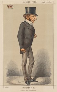 वैनिटी फेयर: स्टेट्समैन नंबर 26 व्हेन बर्थ नॉट लीड, ब्रेन मस्ट, 1869। द्वारा कार्लो