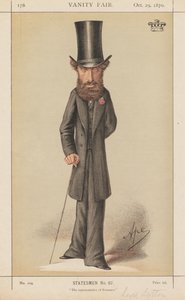 वैनिटी फेयर: स्टेट्समैन नंबर 67 रोमांस का प्रतिनिधि, 1870। द्वारा कार्लो