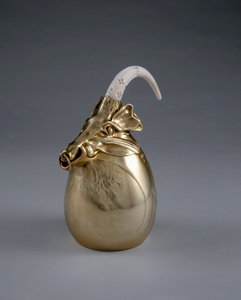 टी पॉट, एड्रिएन-औरेलीन हेबार्ड (1866-1937) द्वारा निष्पादित, c.1907 (चांदी और हाथीदांत) (499958 भी देखें)